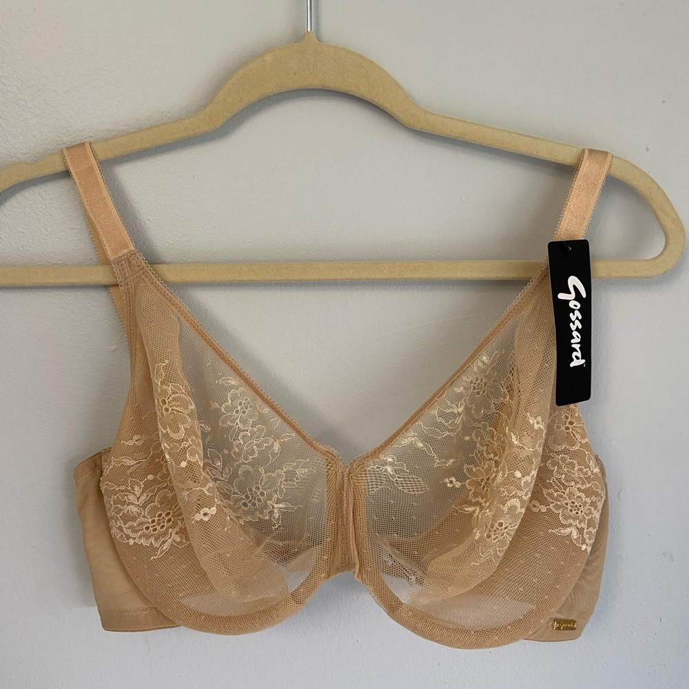 NWT Gossard Nude Lace Bra Size 34FF (UK)
